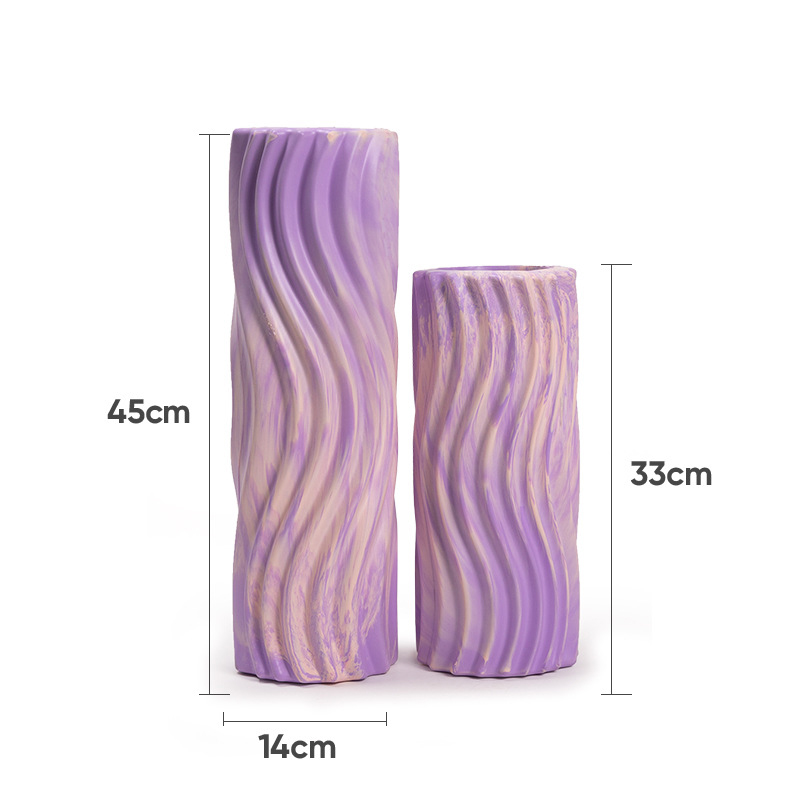 Pilates Massage Yoga Foam Rollers Water Ripple 18 Inch Yoga Column Roller