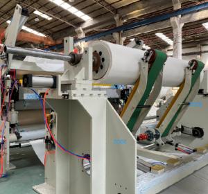 China 4blades Jumbo Reel Winding Machine , CE ISO Roll Slitter Rewinder wholesale