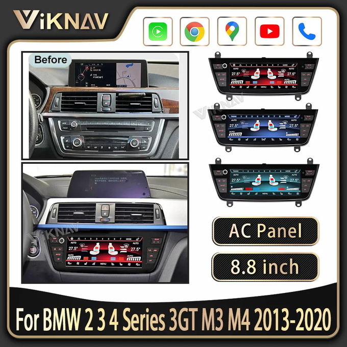 Climate Air Conditioning Lcd Touch Screen Ac Control In 2013-2020 Bmw 2 3 4 Series