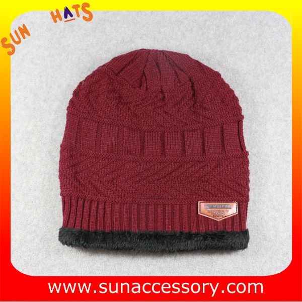 AK17018 Sun Accessory advertising winter knitted beanie hats for mens,Logo can be added