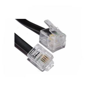 China RJ11 RJ12 Spiral Telephone Cable 6ft 24AWG 350MHz Shielded wholesale