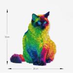 Rainbow Cat Discomforts Cat Alien Unisex Wooden Puzzle for Adults Perfect