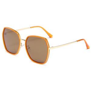China Large Metal Frame Sunglasses Unisex Polycarbonate Lens 23g OEM wholesale