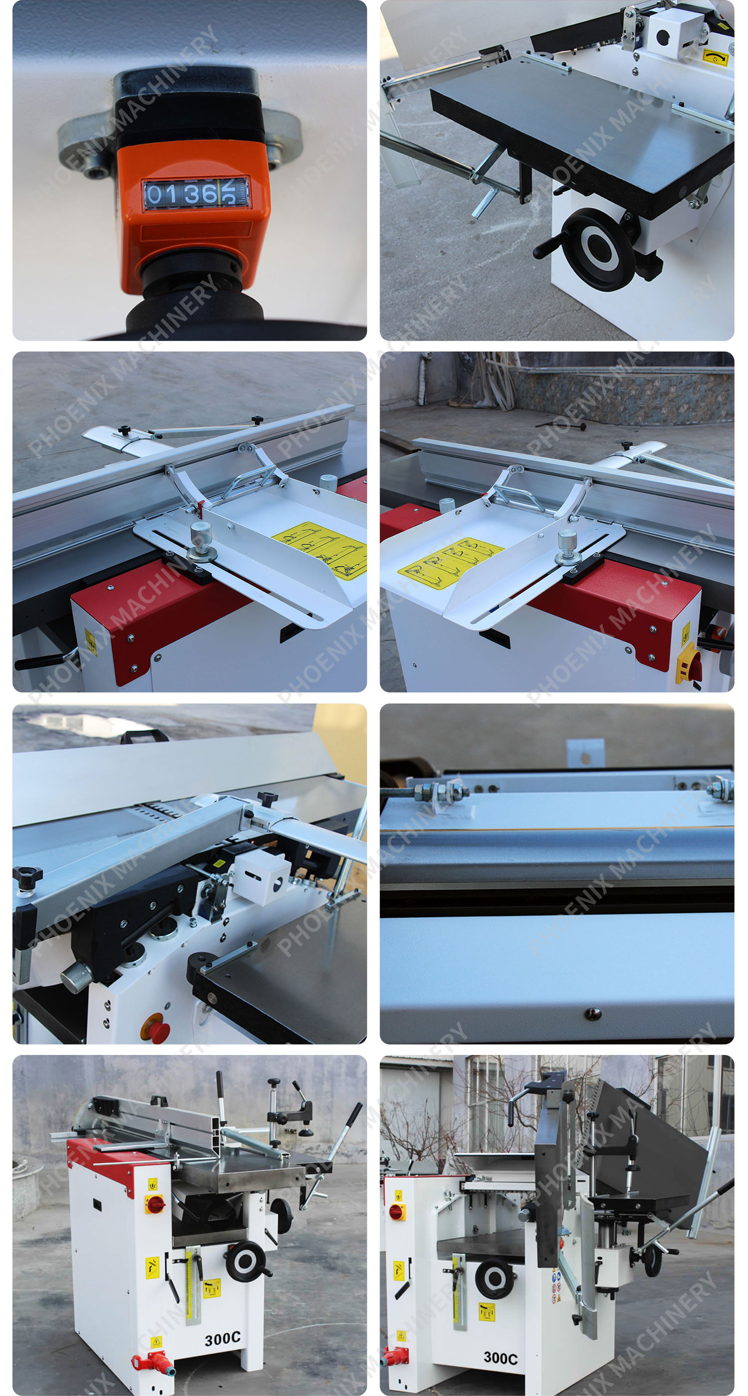 3kW Multi-functional Woodworking Machine for Furniture Making Planer Thickness Motiser
