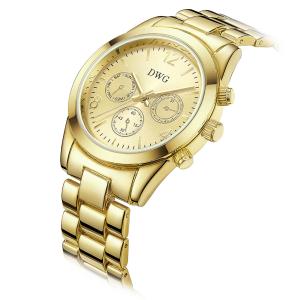 China 24k Gold Brass Wrist Watch , Quartz Japan Movt Womens Watch Water Resistant wholesale