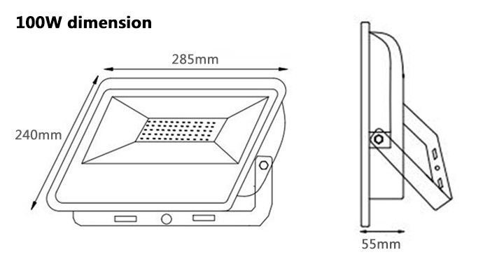 SMD 7530 LED Exterior Lights 10000 Lumens Outdoor Wall Lights IP66