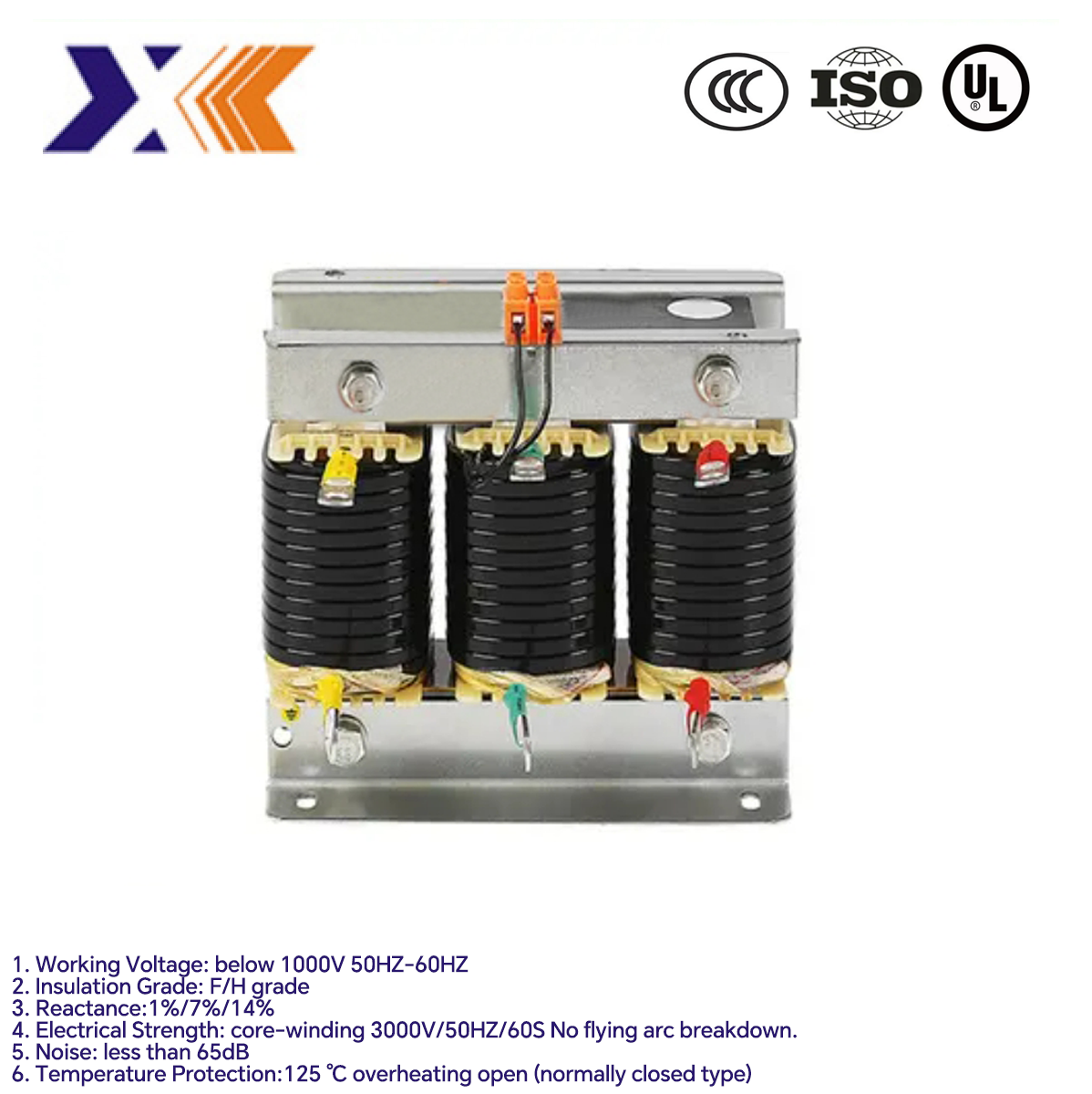 120kw 80a Rocl 1%-80/30 Three Phase Ac Output Reactor with Customized Package Type
