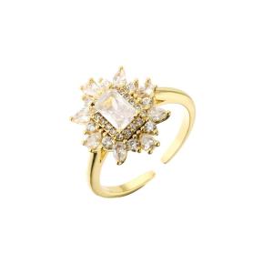China Plated 24K Gold Plated Rings Engagement Wedding Finger Ring wholesale