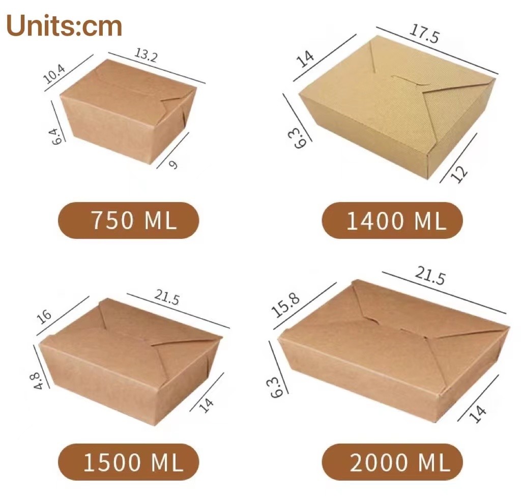 750ml To 2000ml Biodegradable Sandwich Boxes Eco Friendly Disposable Food Containers