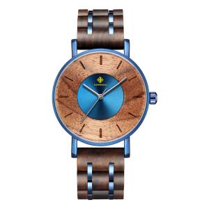 China Alloy Wood Diameter 42mm 3ATM Waterproof Quartz Watch on sale