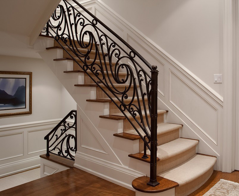 Outdoor Balcony Cast Iron Stair Railing Antirust Oil Hot Dip Galvanized