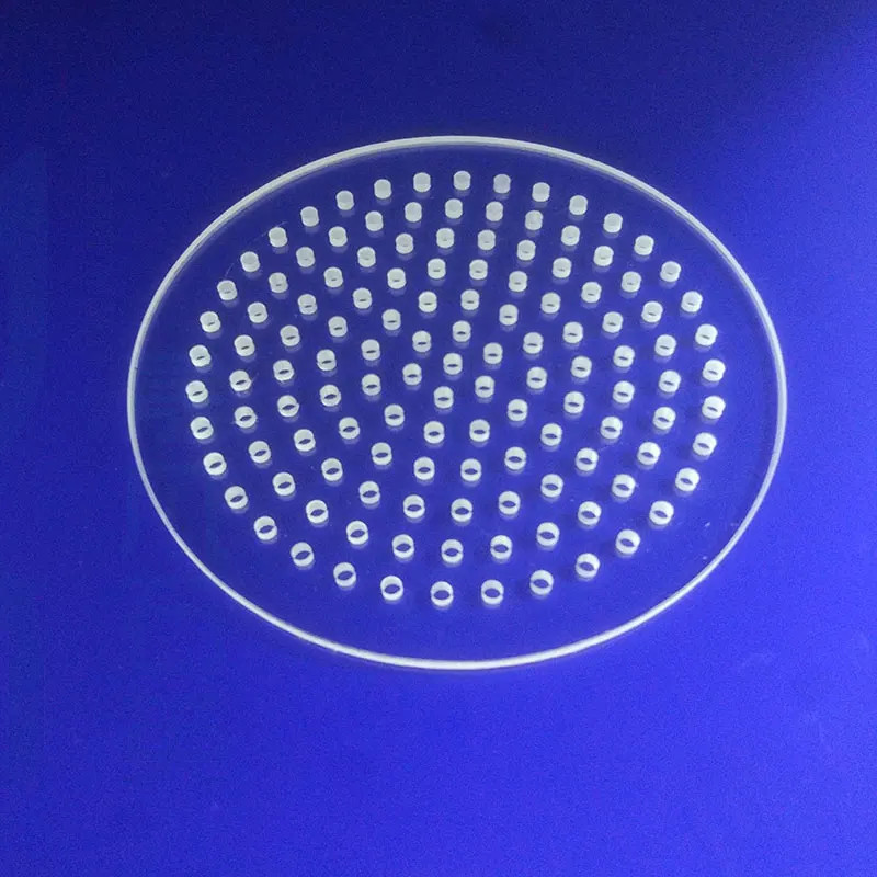 1-10mm Thickness Square Transparent Laser Dill Hole UVC Quartz Glass Plate