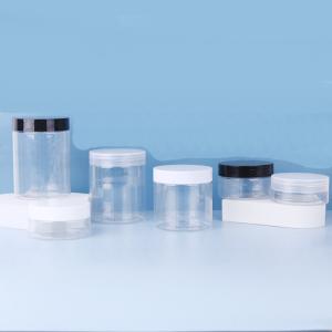 China 280ML Clear Plastic Container Cosmetic Jar With Lids wholesale
