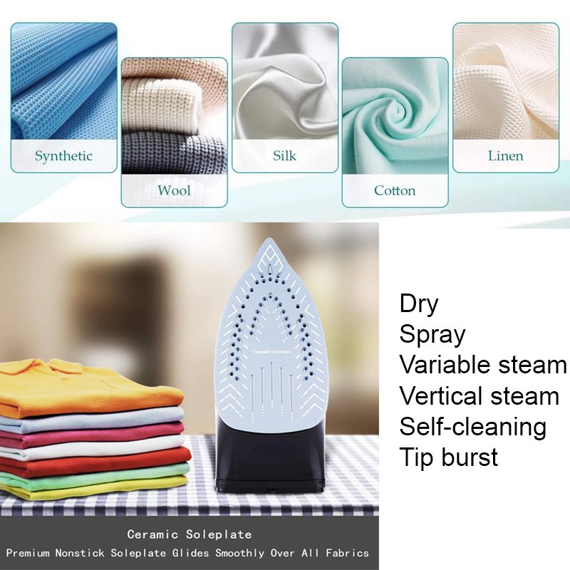 360ml Clothes Iron Foldable Travel Steam Iron With Vertical Steaming And Burst Steaming