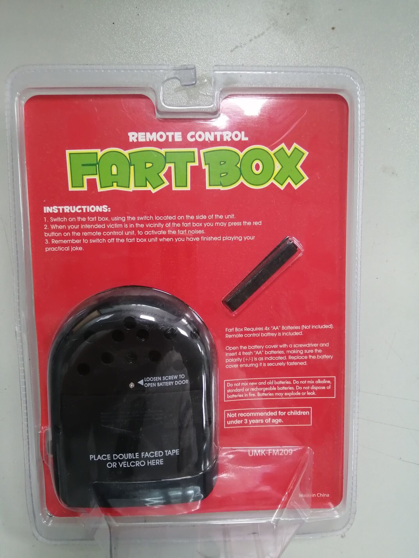 Abs Black Adult And Children Amusement Funny Fart Machine With Remote Controller