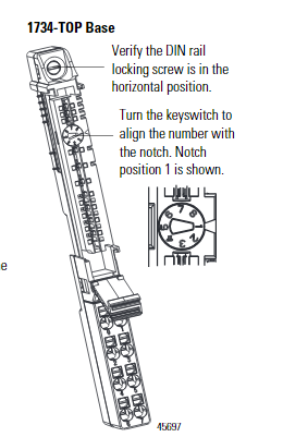 75mA 4 Position Allen Bradley 1734-TOP POINT I/O Terminal Base