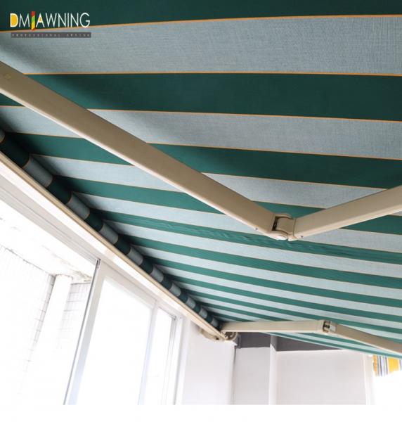 Motorized retractable Outdoor Full Cassette Folding Arm Awning