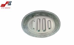 China Oval Disposable Foil Barbecue Trays Environment Friendly wholesale