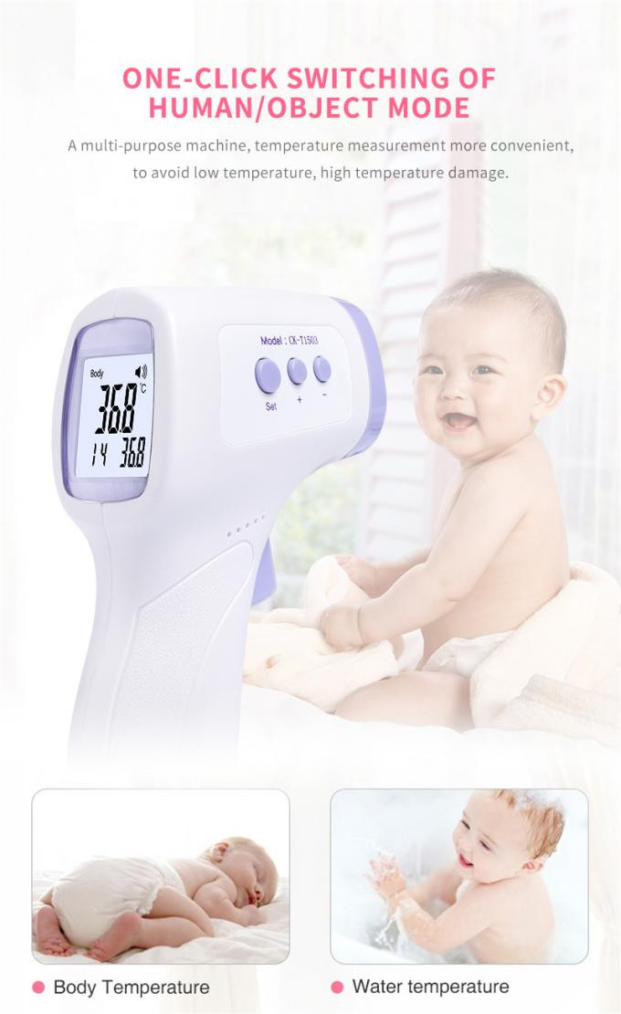 Professional Ear And Forehead Thermometer Lightweight User Friendly