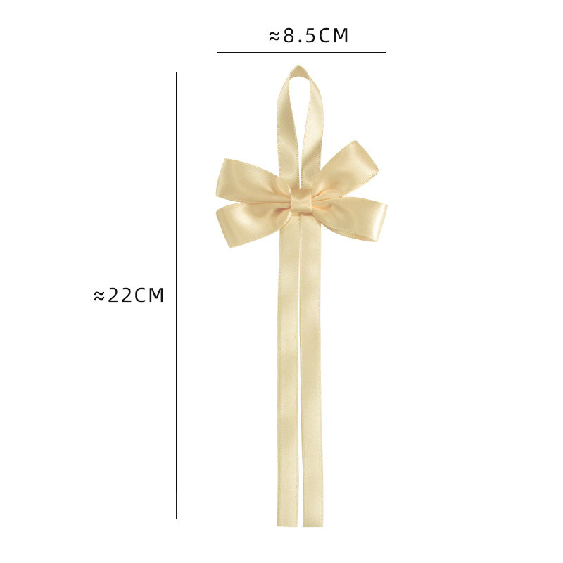 Gold Pre Tied Satin Ribbon Bow With Elastic Loop Satin Ribbon For Gift Wrapping