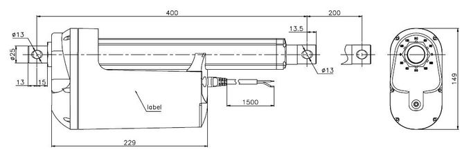 High Load Ball And Screw Linear Actuator Overload Protect Cylinder Long Stroke