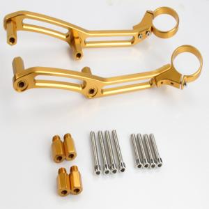 China Aluminum Alloy Motorcycle Shock Absorber Mounting Bracket – Available in Gold, Black, and Electroplated Finishes wholesale