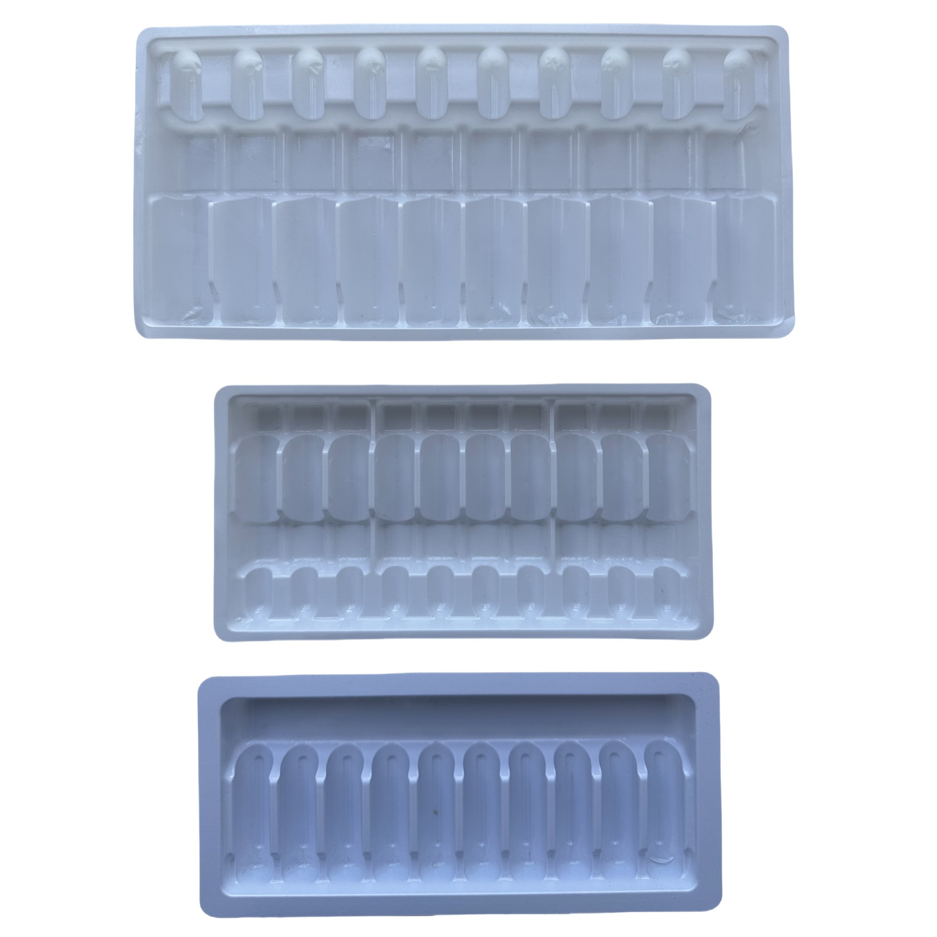 PET blister packaging tray 1ml 2ml water injection medicine ampoule tray custom wholesale