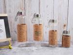 OEM Reusable Glass Water Bottle With Cork Sleeve Dampproof
