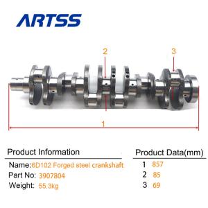 China Forged Steel Cummins Crankshaft 3907804 3929037 Fit 6BT5.9 6D102 6BT wholesale