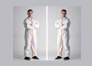 China Long Sleeve Disposable Protective Coverall PP + Microporous Film Material wholesale