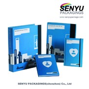 300g cardboard white window pvc box with your logo and custom surface coating and color printing