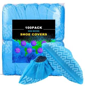 China Nonwoven 16.9in Disposable Shoes Cover Waterproof Medical Staff Shoe Cover Hospital wholesale