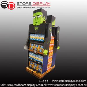 China creative eye-catching double sides floor display shelf rack wholesale