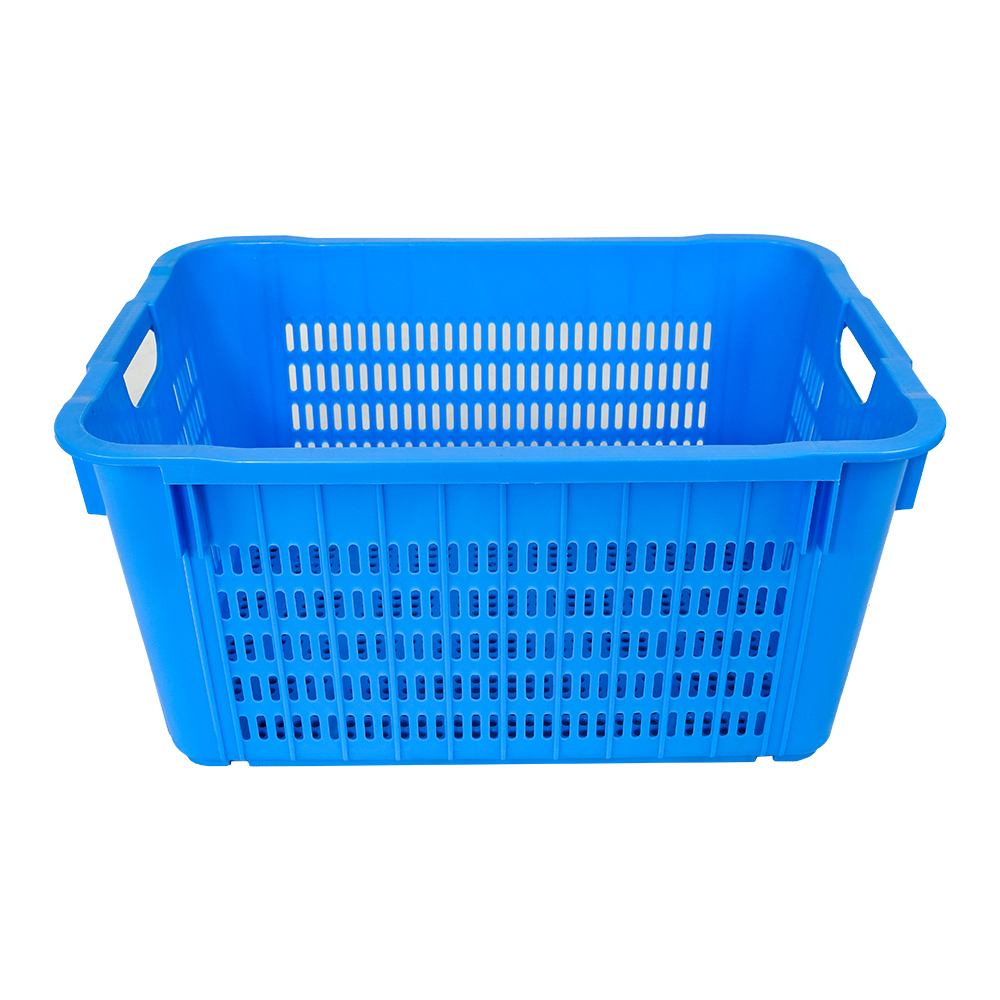 Mesh Style PP Vegetable Fruit Nestable Basket Plastic Turnover Crate with Customized Logo
