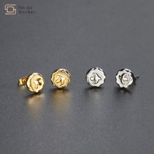 China Takahashi Goro Titanium Steel Jewelry 18k Gold Plated Stud Earrings Flying Eagle wholesale