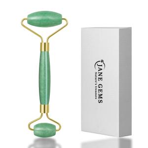 China Facial Massage 100% Natural Crystal Green Aventurine Face Jade Roller wholesale
