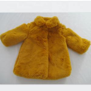 China Fake Fur Cute Baby Girl Jackets Lining Warm Hidden Snaps wholesale