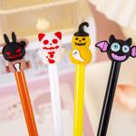 Creative Halloween Theme Gel Pen 0.5mm Cartoon Pumpkin Bat Ghost Gift Gel Pen
