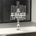 5 Arms tabletop crystal candelabra Small Candelabra Centerpieces
