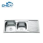 Double Bowl Kitchen Sink Press Kitchen Sink With Faucet Stainless Steel Kitchen
