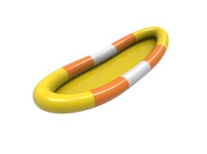 China PVC Inflatable Water Pool White Yellow Orange Color 2.5m For Children wholesale
