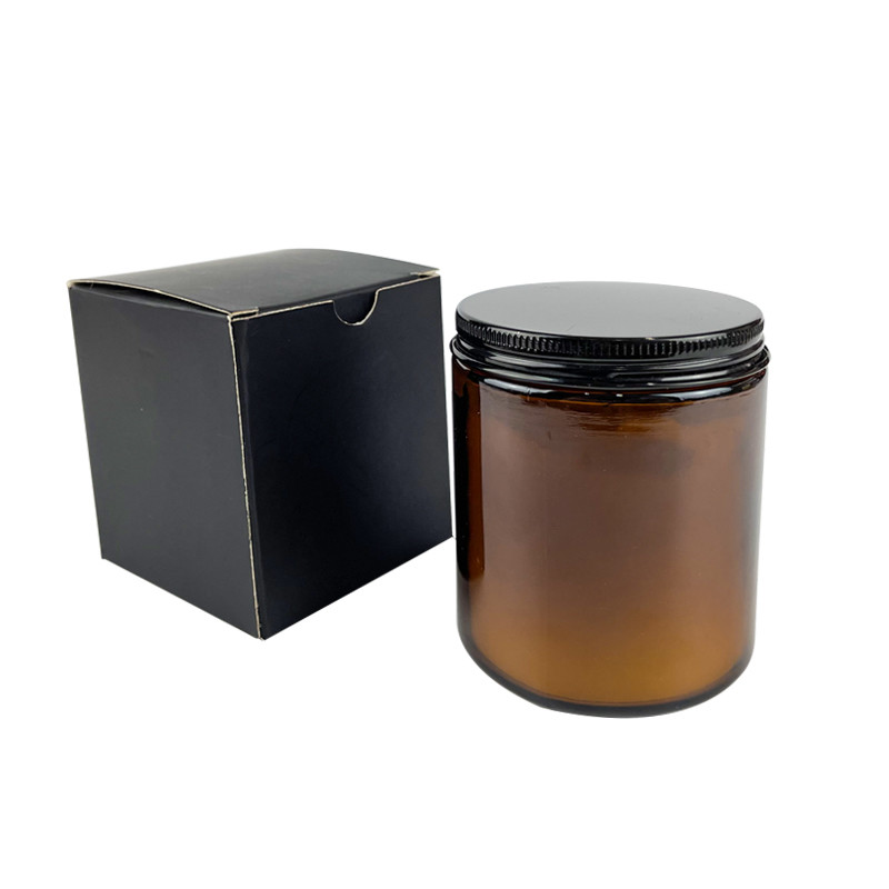 Luxury Amber Glass Jar 7x9cm Soy Wax Scented Candle