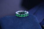China Emerald Sterling Silver Custom Jewelry Square Diamond Rings wholesale