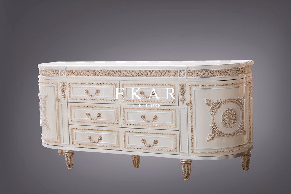 2018 Spanish design antique luxury hand carved wood sideboard FLN-M-TG201