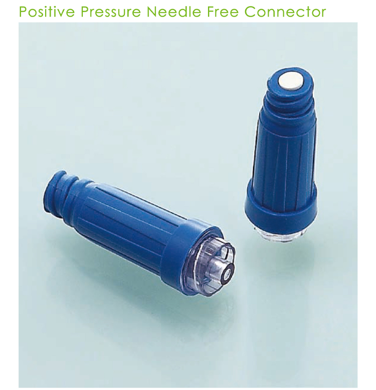Medical one way extension tube with normal needle free connector luerlock needless connector