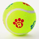 Inflatable rubbber tennis ball for dog training