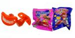 Novelty Design Fresh Fruit Lollipops Devil Tooth Shape Interesting Pattern