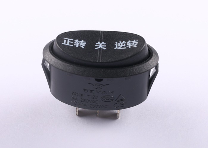 Customizable Size Oval Rocker Switch , Black Button Mini Rocker Switch 12V