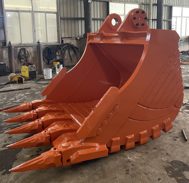 Hitachi Excavator Titling Roock Bucket With 1.2m3 Capacity For Cat Volvo Case