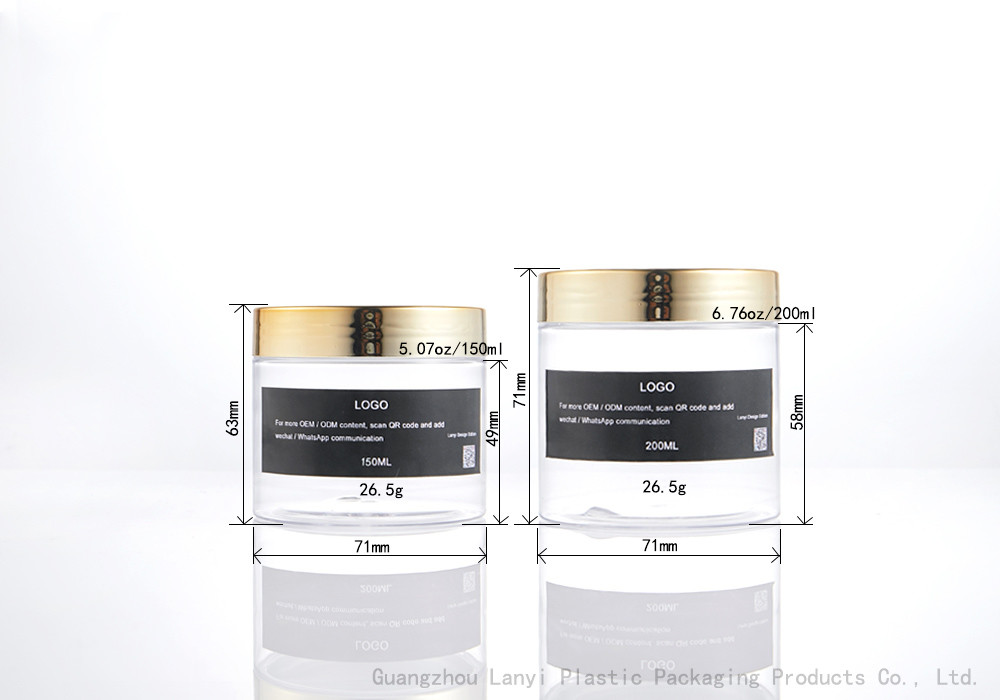 50ml 60ml 110ml Transparent Plastic Jars Cookie Candy Storage